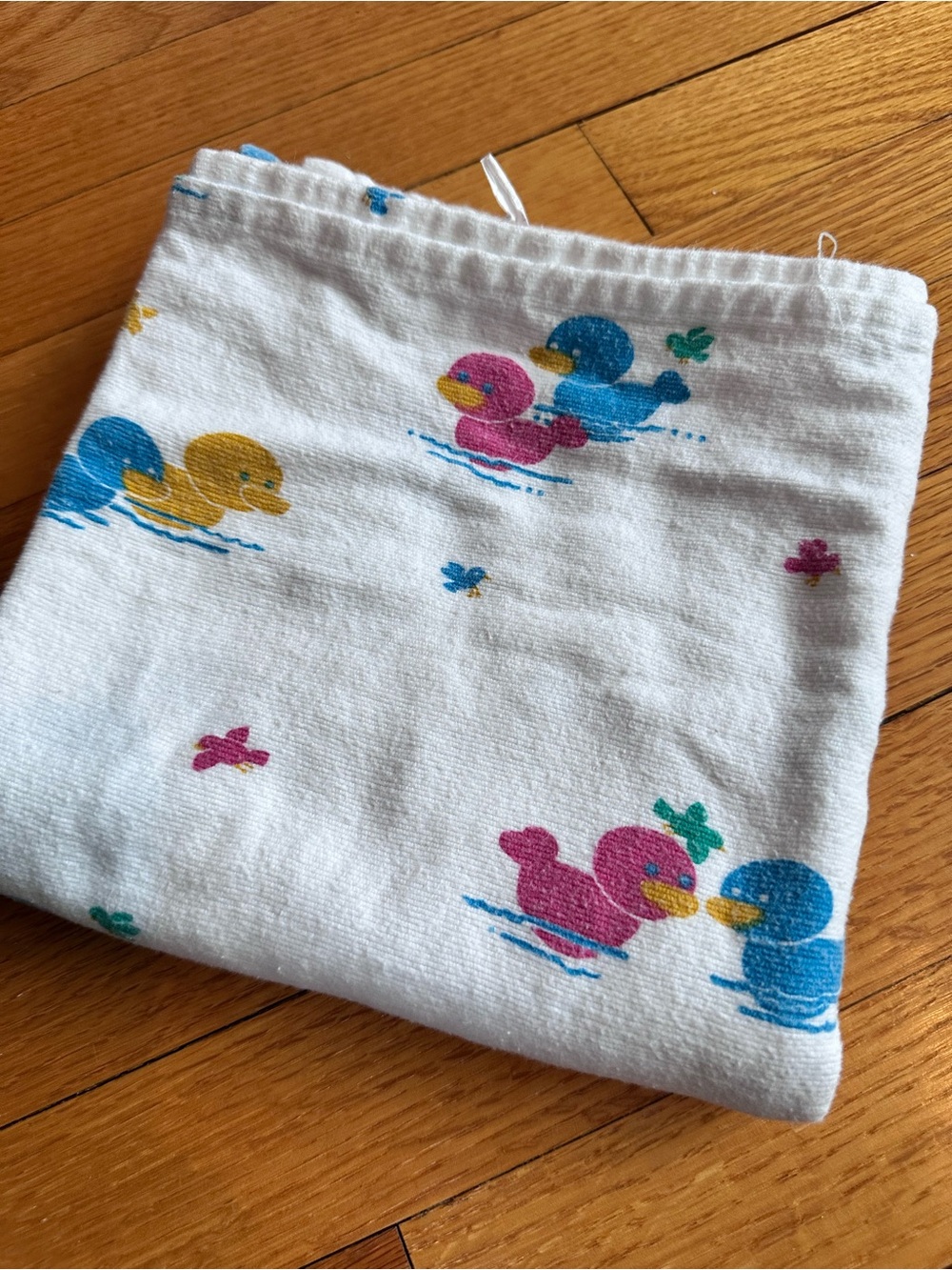 Medline Baby Receiving Blanket Hospital Flannel Ducks  32”x36” Vintage 90s